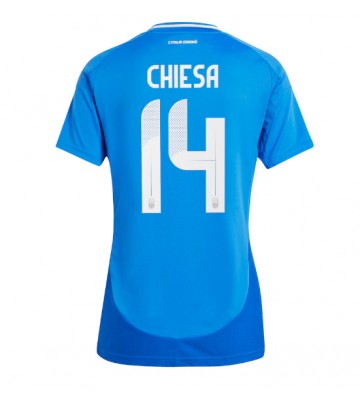 Italien Federico Chiesa #14 Hemmatröja Kvinnor EM 2024 Kortärmad